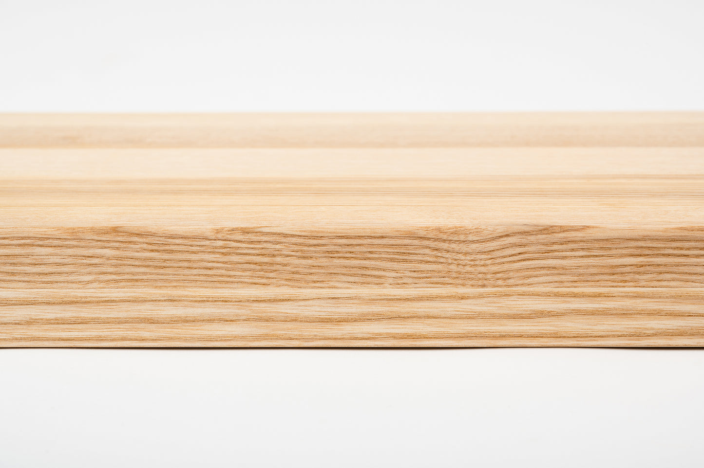 Stair tread Windowsill with overhang Ash A/B, full stave lamellas, 20 mm, Hard wax oil Natural (colourless)