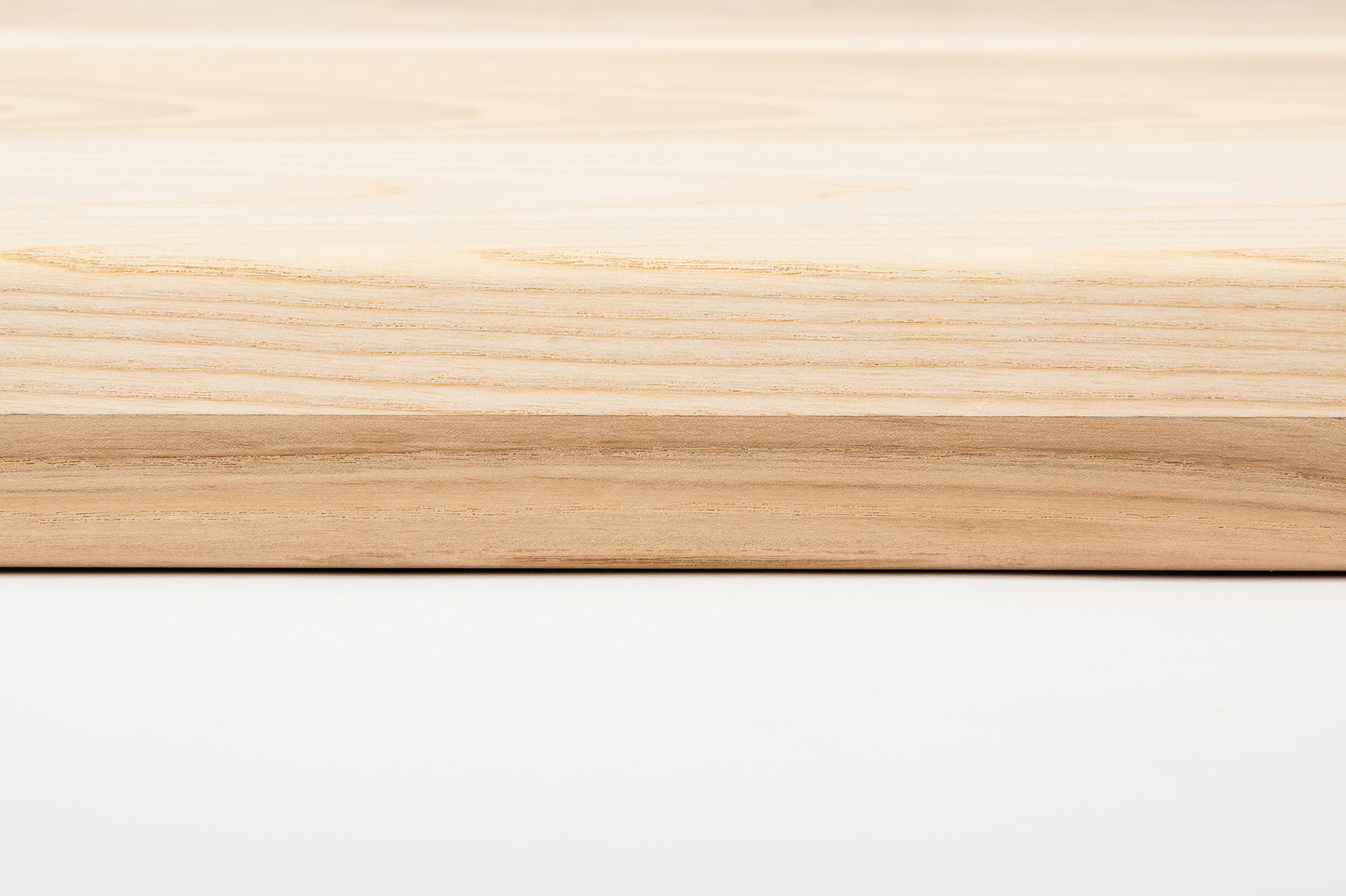 Stair tread Windowsill with overhang Ash A/B, full stave lamellas, 20 mm, Unfinished