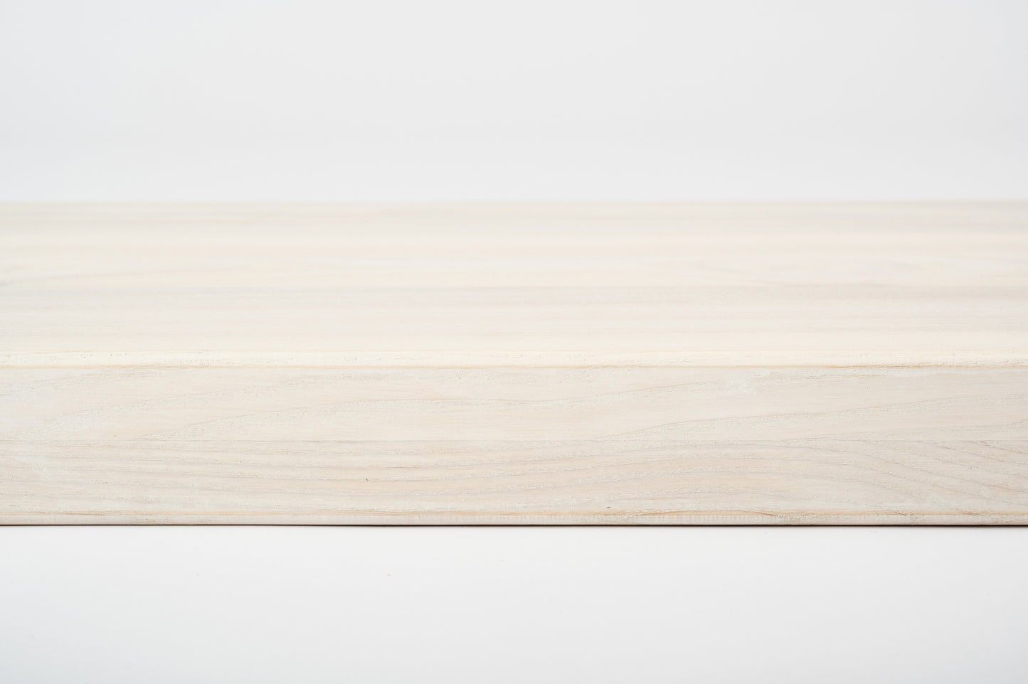 Shelf Stair tread Riser Windowsill Ash A/B, full stave lamellas, 40 mm, 2-layer, Brushed, Chalked white oil