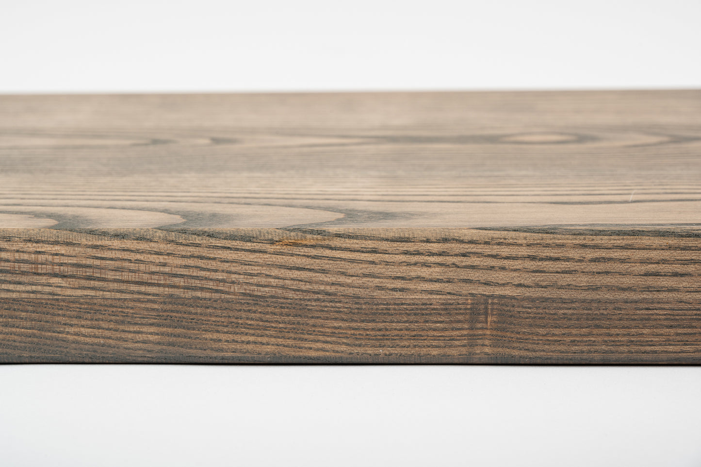 Shelf Stair tread Riser Windowsill Ash A/B, full stave lamellas, 40 mm, 2-layer, Graphite oil