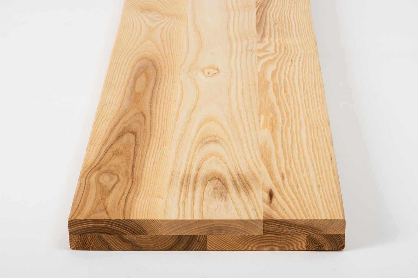 Shelf Stair tread Riser Windowsill Ash A/B, full stave lamellas, 40 mm, 2-layer, Matte lacquered