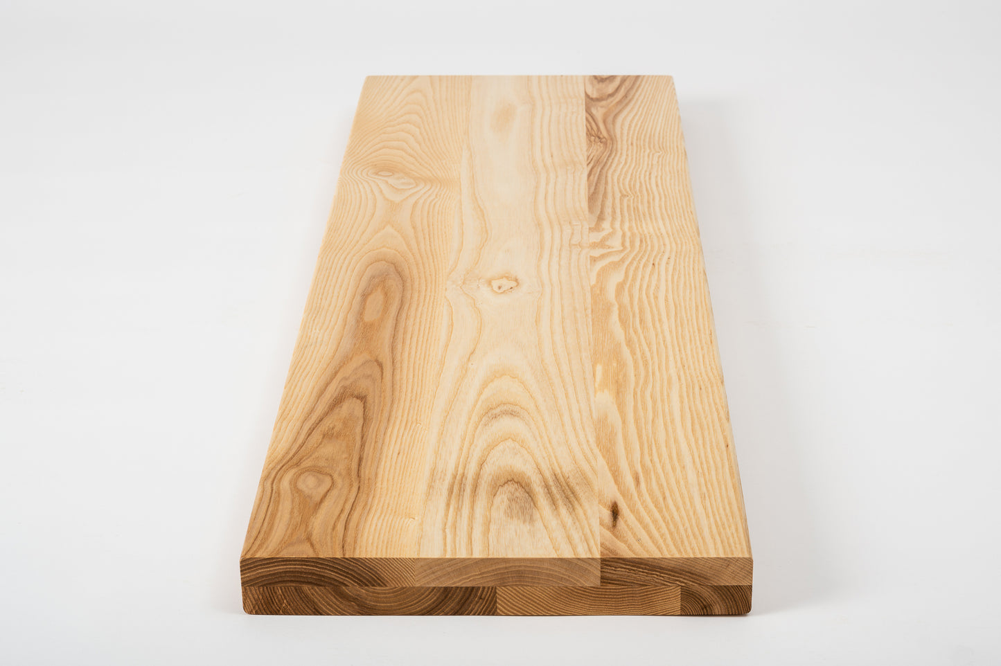 Shelf Stair tread Riser Windowsill Ash A/B, full stave lamellas, 40 mm, 2-layer, Matte lacquered