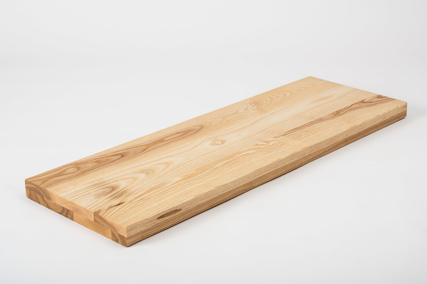 Shelf Stair tread Riser Windowsill Ash A/B, full stave lamellas, 40 mm, 2-layer, Matte lacquered