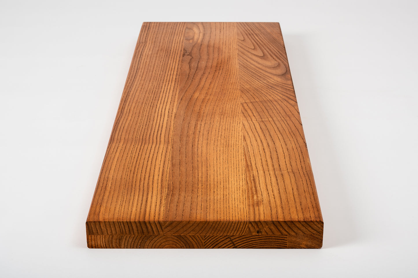 Shelf Stair tread Riser Windowsill Ash A/B, full stave lamellas, 40 mm, 2-layer, Cherry oil