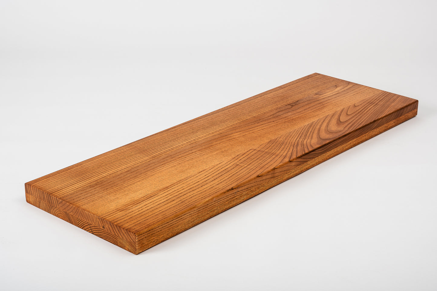 Shelf Stair tread Riser Windowsill Ash A/B, full stave lamellas, 40 mm, 2-layer, Cherry oil