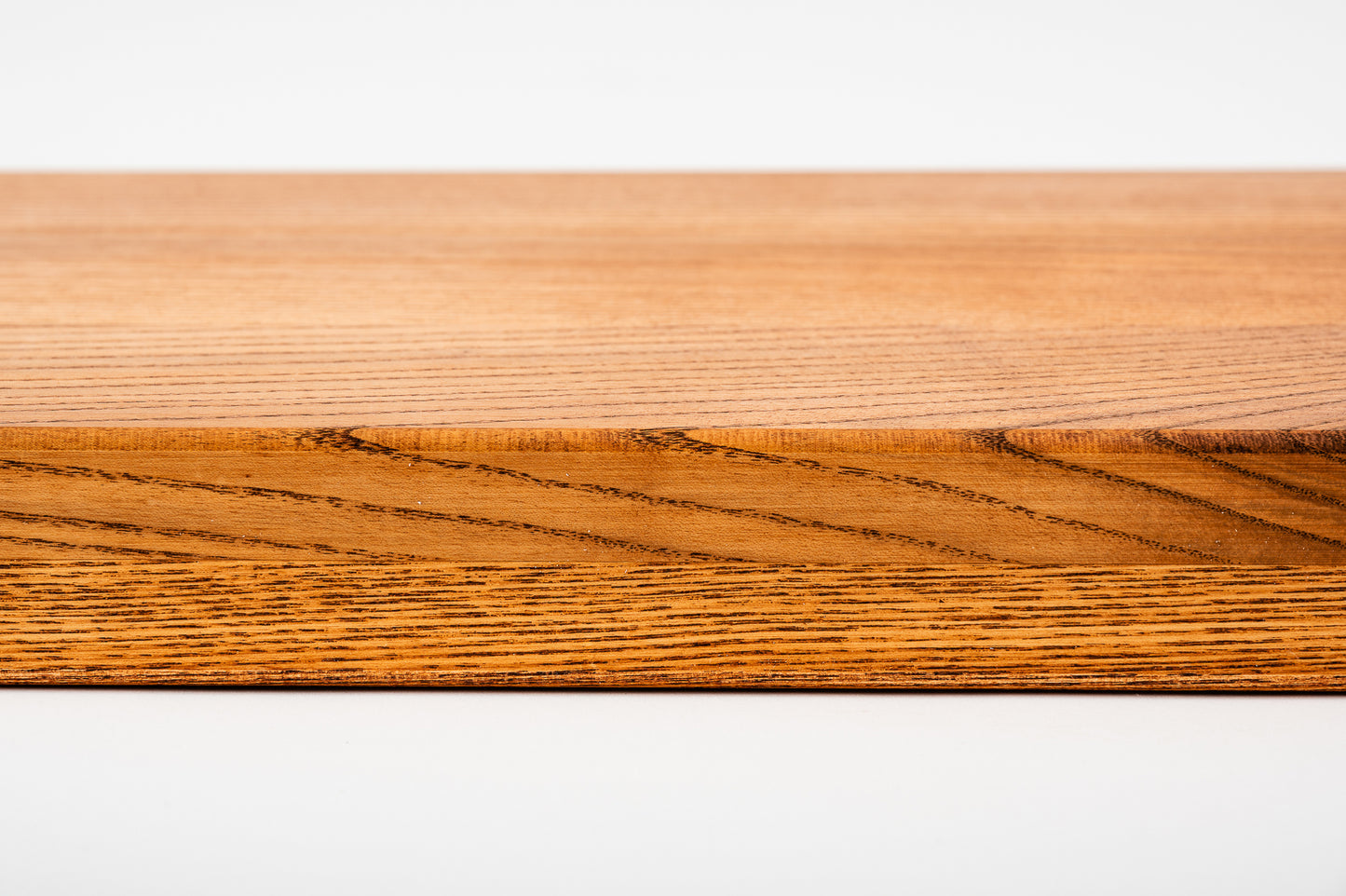 Shelf Stair tread Riser Windowsill Ash A/B, full stave lamellas, 40 mm, 2-layer, Cherry oil
