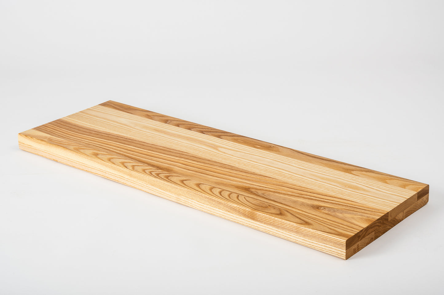 Shelf Stair tread Riser Windowsill Ash A/B, full stave lamellas, 40 mm, 2-layer, Natural oil