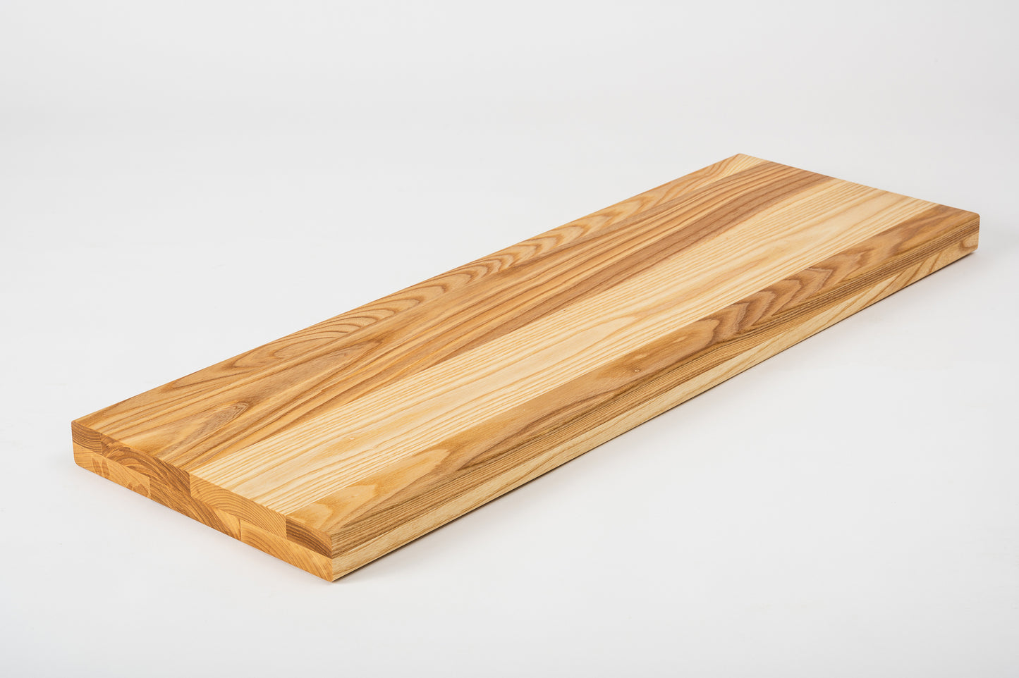 Shelf Stair tread Riser Windowsill Ash A/B, full stave lamellas, 40 mm, 2-layer, Natural oil