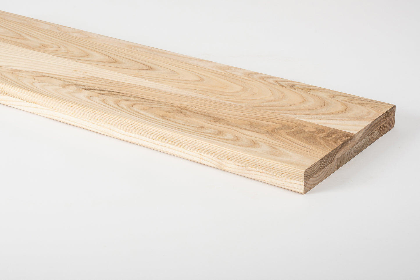 Shelf Stair tread Riser Windowsill Ash A/B, full stave lamellas, 40 mm, 2-layer, Unfinished