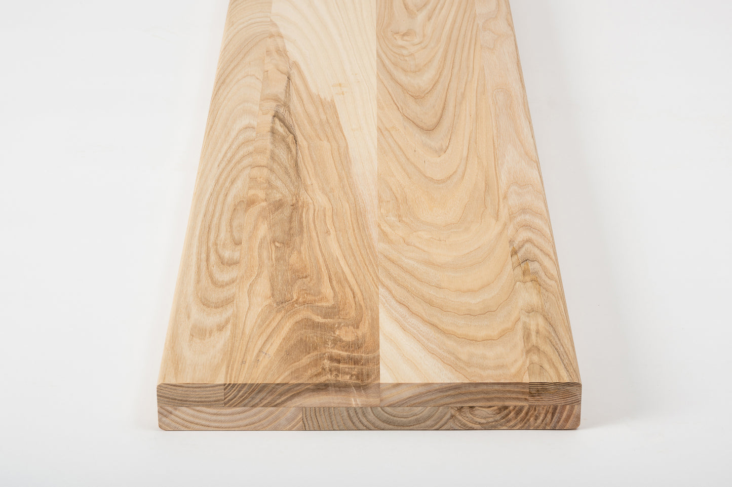 Shelf Stair tread Riser Windowsill Ash A/B, full stave lamellas, 40 mm, 2-layer, Unfinished