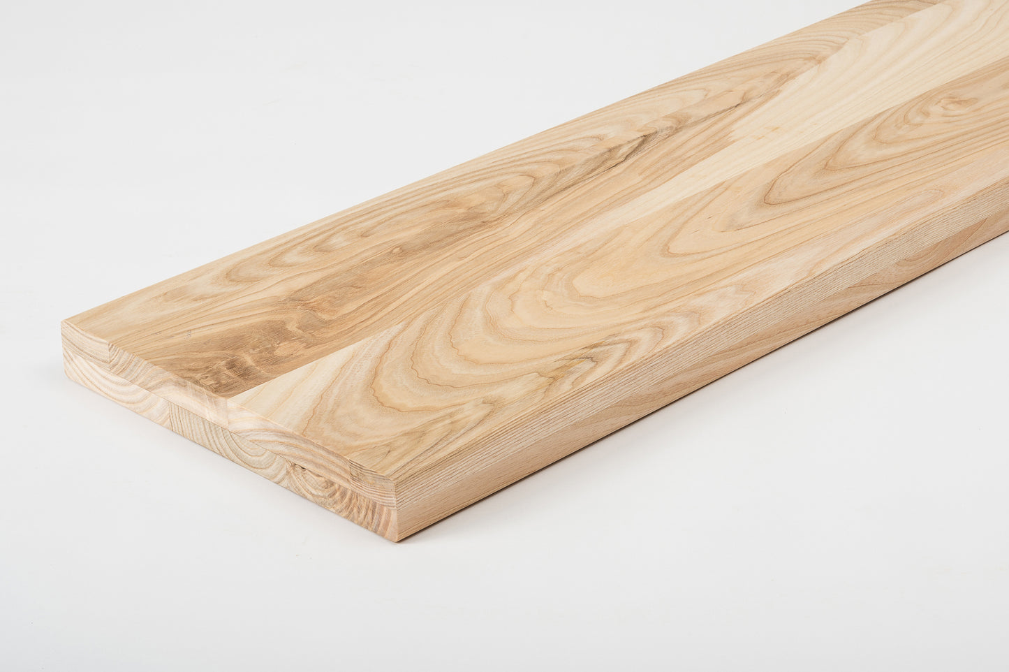 Shelf Stair tread Riser Windowsill Ash A/B, full stave lamellas, 40 mm, 2-layer, Unfinished