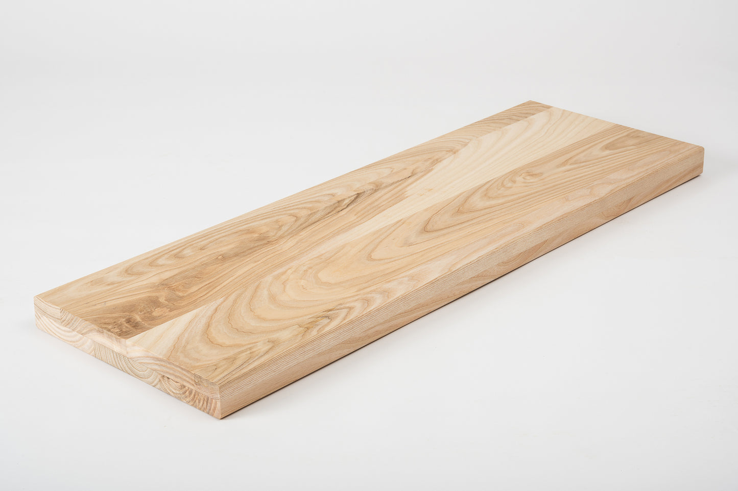 Shelf Stair tread Riser Windowsill Ash A/B, full stave lamellas, 40 mm, 2-layer, Unfinished