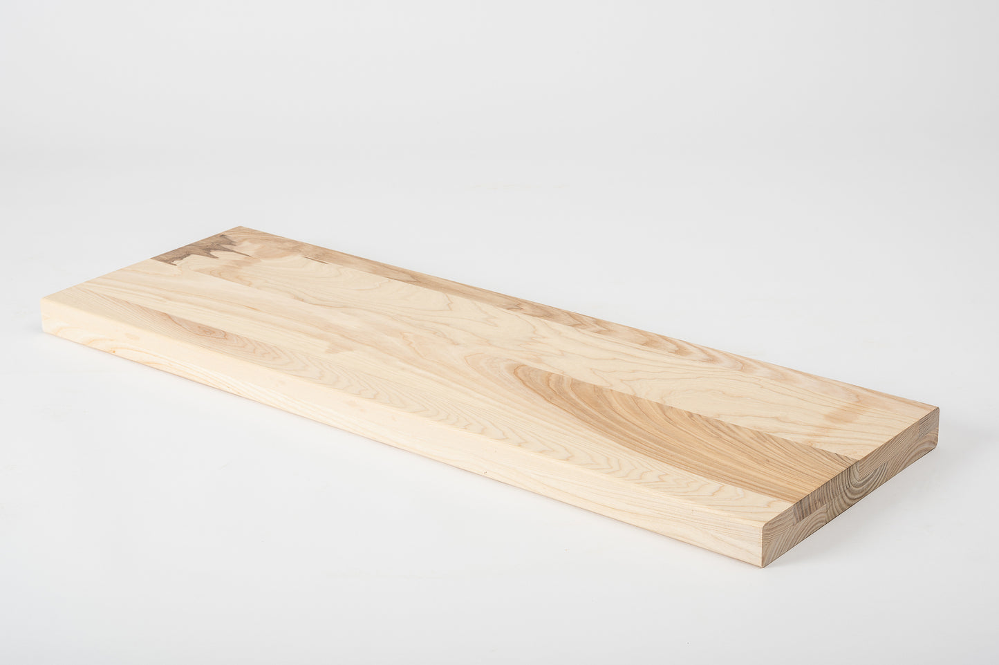 Shelf Stair tread Riser Windowsill Ash A/B, full stave lamellas, 40 mm, 2-layer, White oil