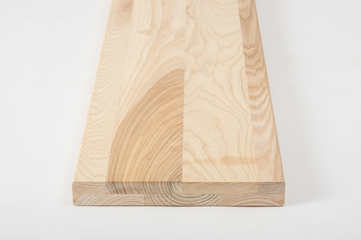 Shelf Stair tread Riser Windowsill Ash A/B, full stave lamellas, 40 mm, 2-layer, White oil