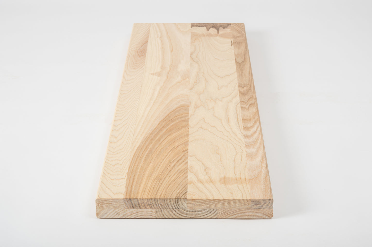 Shelf Stair tread Riser Windowsill Ash A/B, full stave lamellas, 40 mm, 2-layer, White oil