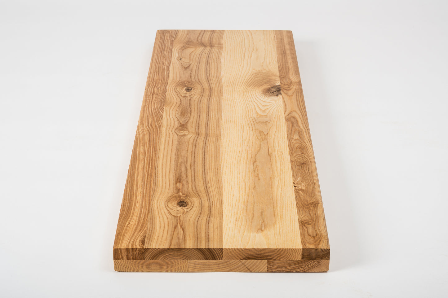 Shelf Stair tread Riser Windowsill Ash Rustic, full stave lamellas, 40 mm, 2-layer, Matte lacquered