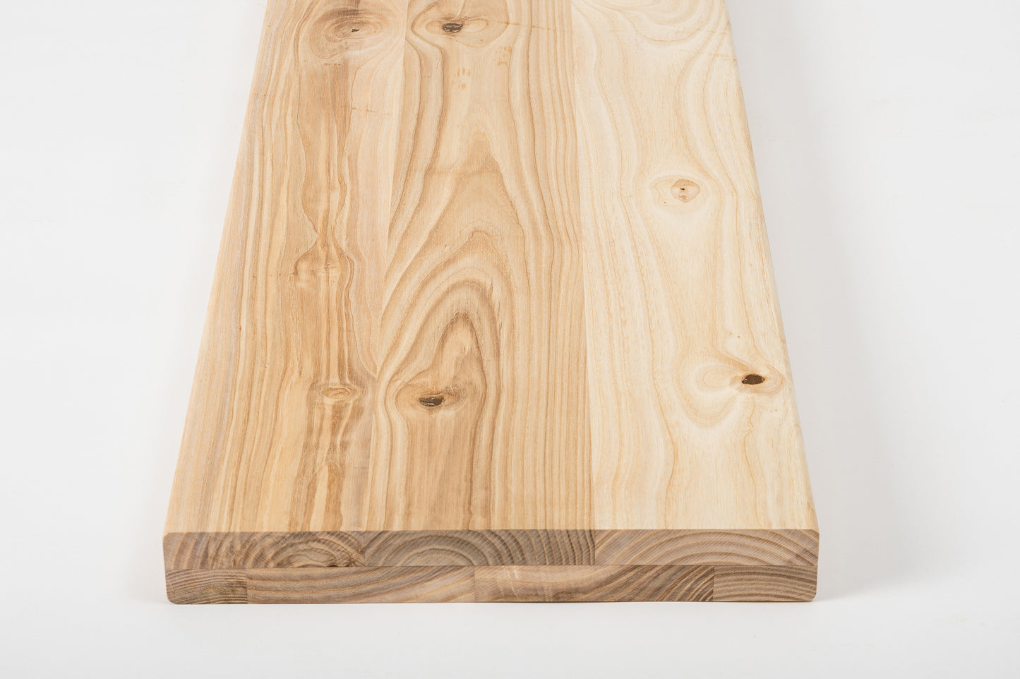 Shelf Stair tread Riser Windowsill Ash Rustic, full stave lamellas, 40 mm, 2-layer, Unfinished