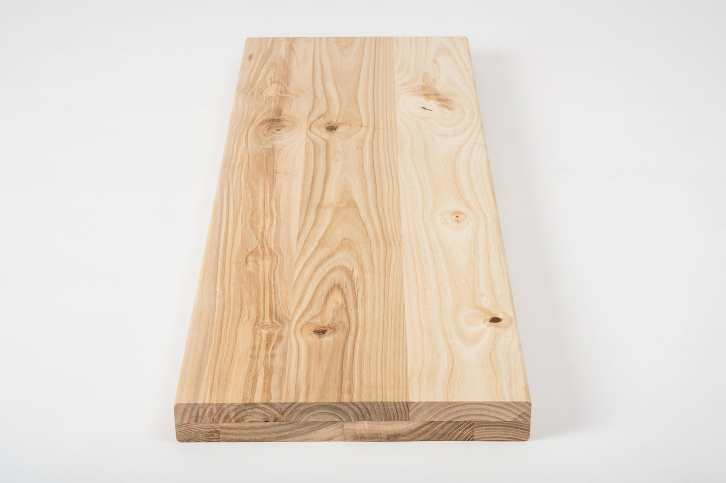 Shelf Stair tread Riser Windowsill Ash Rustic, full stave lamellas, 40 mm, 2-layer, Unfinished