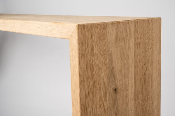 Solid Oak Rustic Breakfast Bar with connector, full stave lamellas, 40mm, width: 300mm