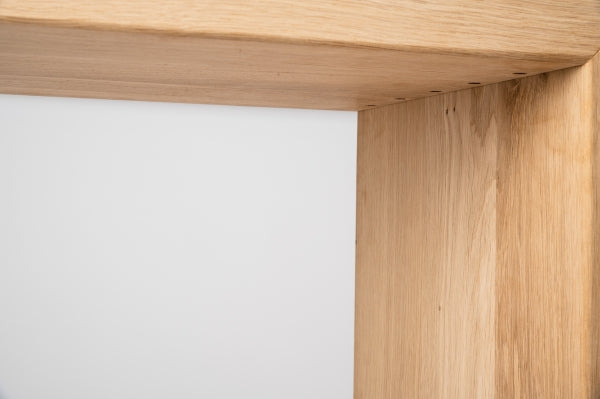Solid Oak Rustic Breakfast Bar with connector, full stave lamellas, 40mm, width: 300mm