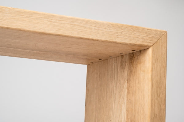 Solid Oak Rustic Breakfast Bar with connector, full stave lamellas, 40mm, width: 300mm