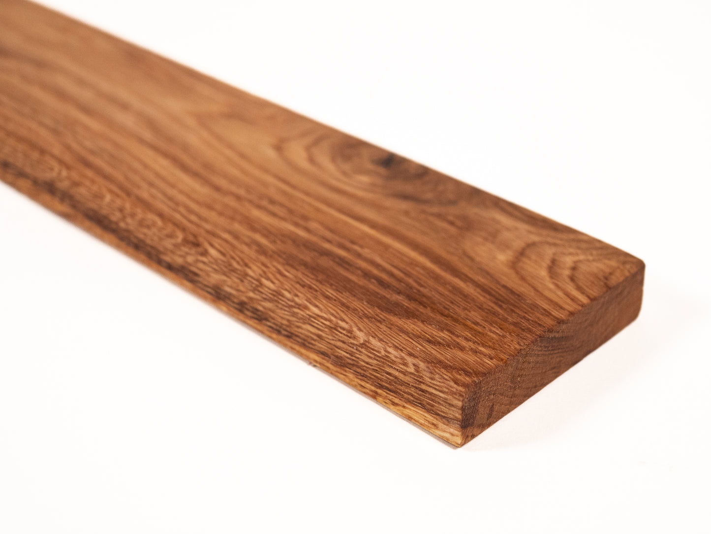 Solid Skirting Board Oak Rustic, 18x70x2000mm with radius, matte lacquered, filled, brushed