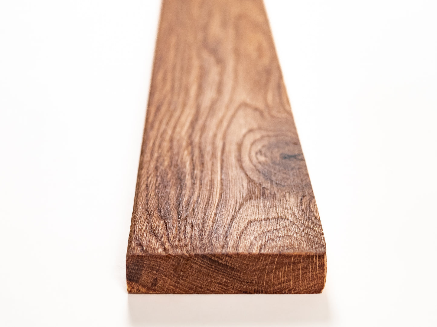 Solid Skirting Board Oak Rustic, 18x70x2000mm with radius, Natural oil, filled, brushed
