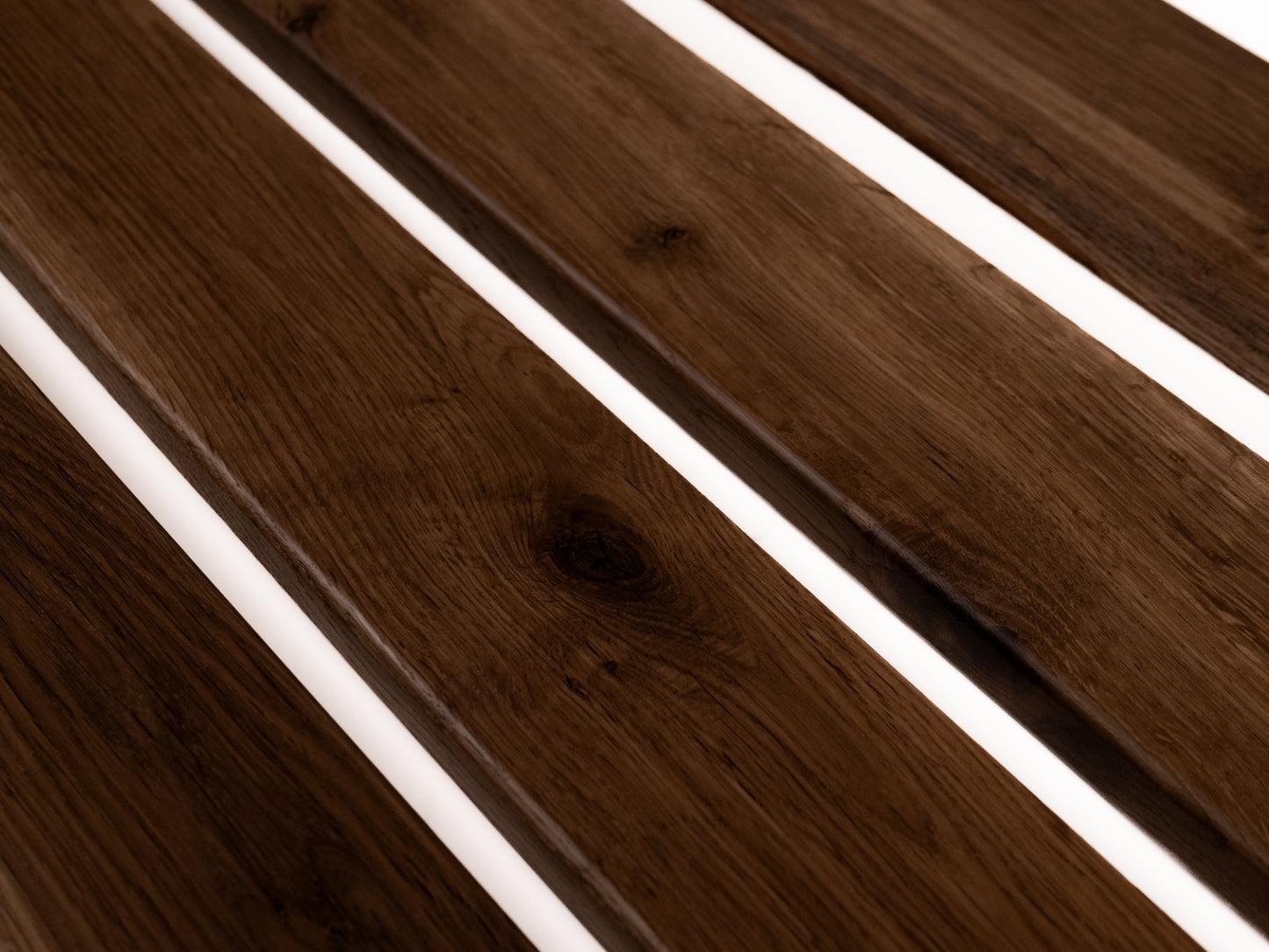 Solid Skirting Board Smoked Oak Rustic, 18x70x2000mm with radius, matte lacquered, filled