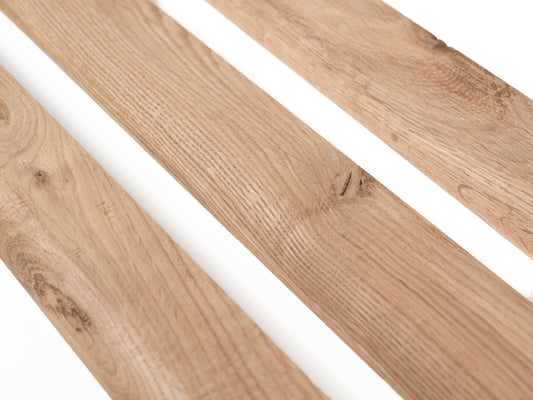Plinthe massive en chêne rustique 20 x 50 mm non fini 0,8-1,5 m avec rayon de 20 mm sans remplissage