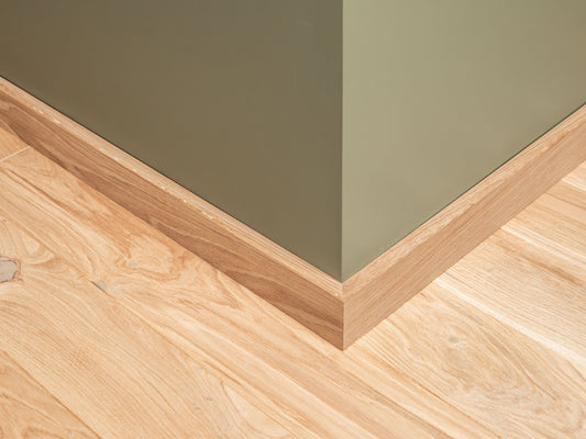 Solid Skirting Board Oak A/B 18x70mm unfinished 0,8-1,8m with radius 5mm