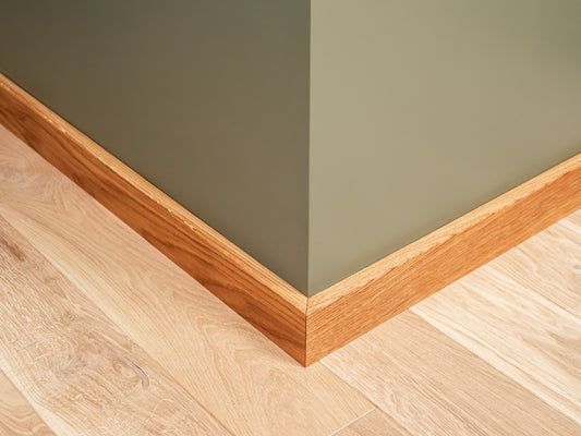 Solid Skirting Board Oak A/B 18x70mm Natural oil 0,8-1,8m with radius 5mm