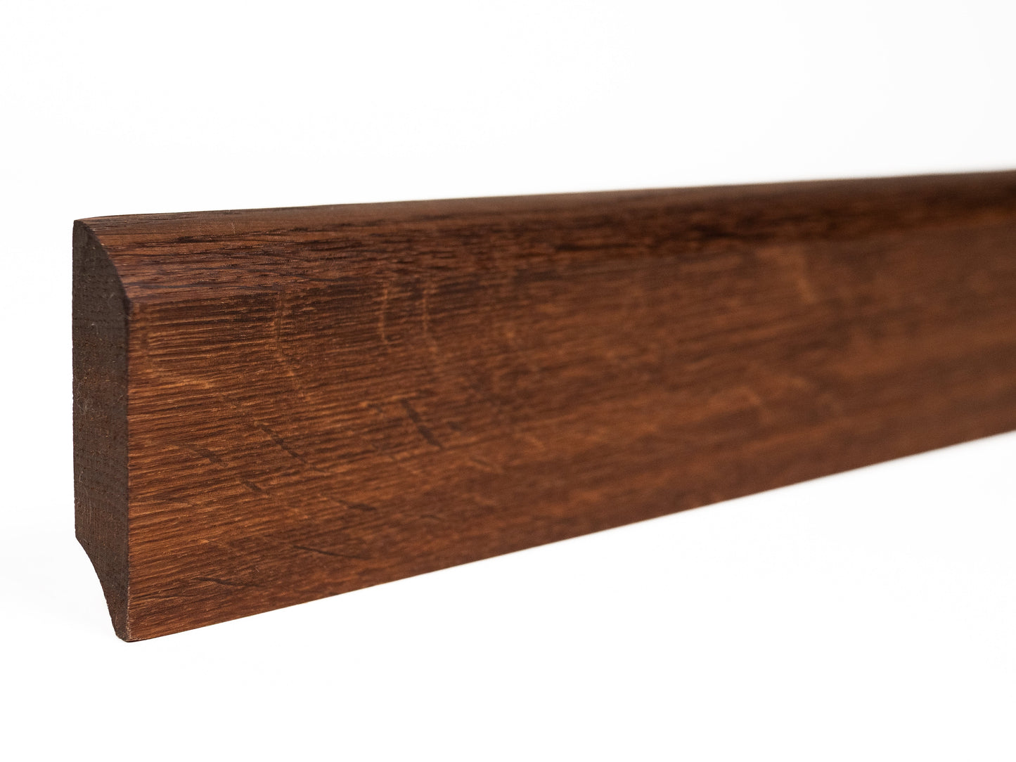 Solid Skirting Board Smoked Oak A/B 18x70mm Natural oil 0,8-1,8m with radius 20mm