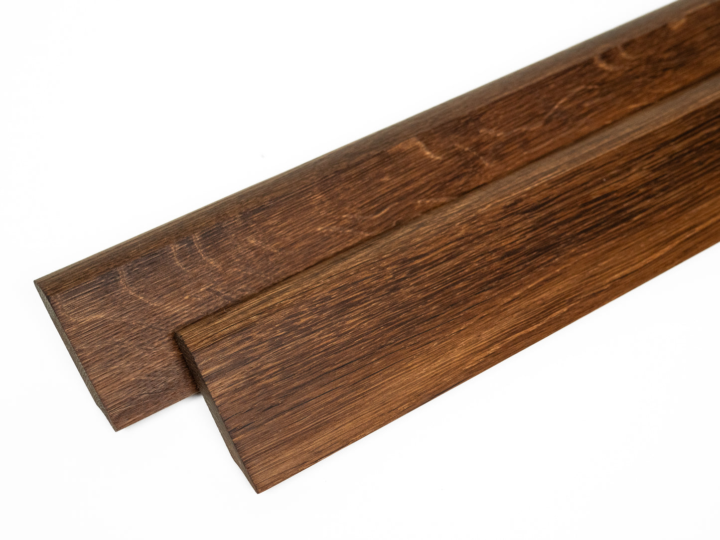 Solid Skirting Board Smoked Oak A/B 18x70mm matte lacquered 0,8-1,8m with radius 20mm