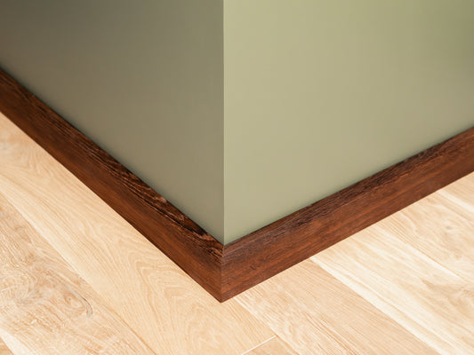 Solid Skirting Board Smoked Oak A/B 18x70mm Natural oil 0,8-1,8m with radius 20mm