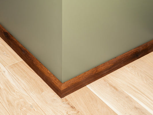 Solid Skirting Board Smoked Oak Rustic 20x90mm Natural oil 1,5-2,5m, with radius 20mm