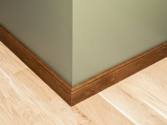 Solid Skirting Board Smoked Oak A/B 20x90mm Matte lacquered 1,5-2,5m Hamburg Profile
