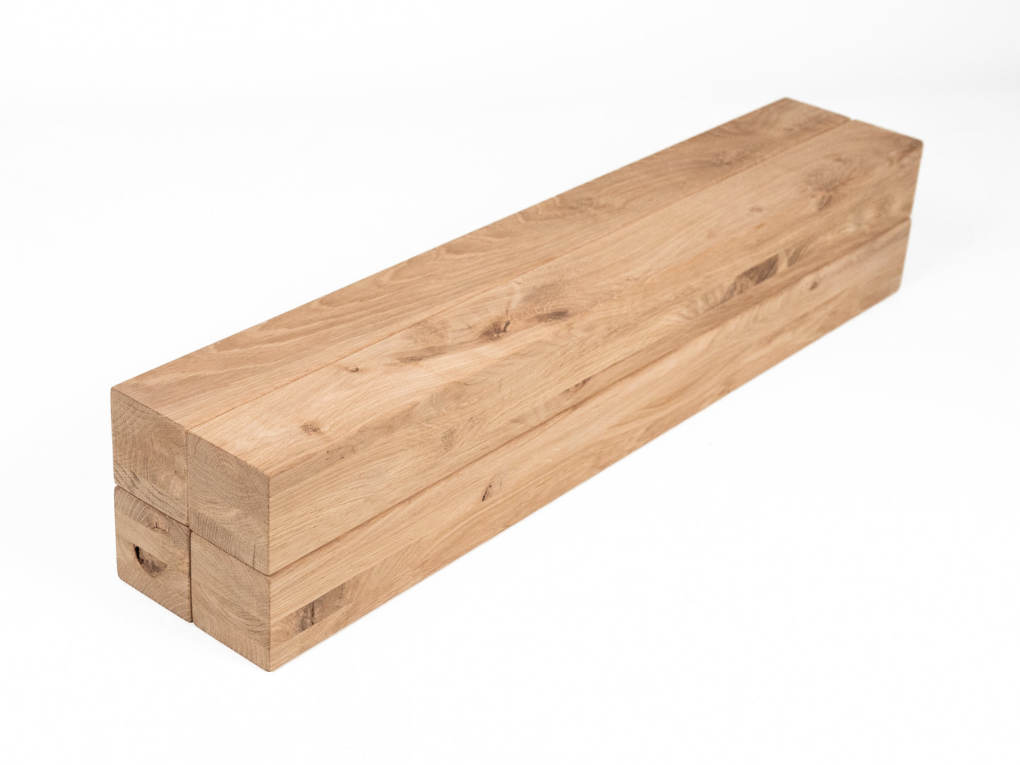 Glulam oak beam Rustic 70x70 mm Hard wax oil Natural white, square timber, solid wood