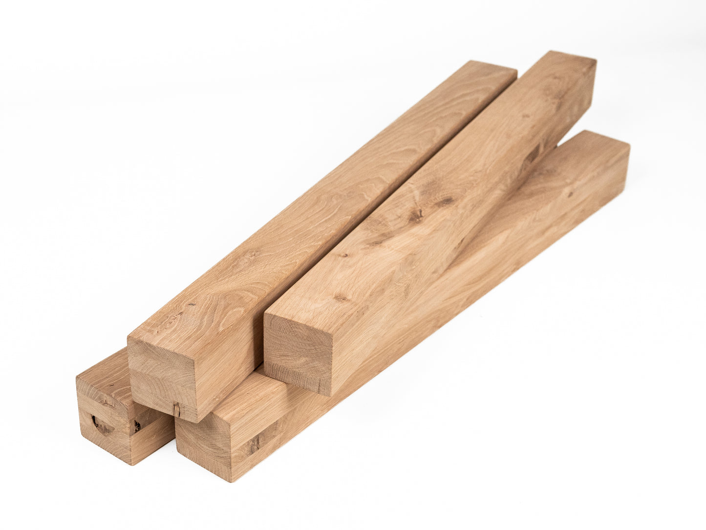 Glulam oak beam Rustic 70x70 mm Hard wax oil Natural white, square timber, solid wood