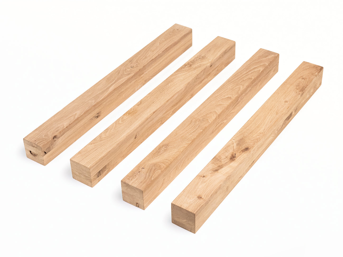 Glulam oak beam Rustic 70x70 mm Hard wax oil Natural white, square timber, solid wood