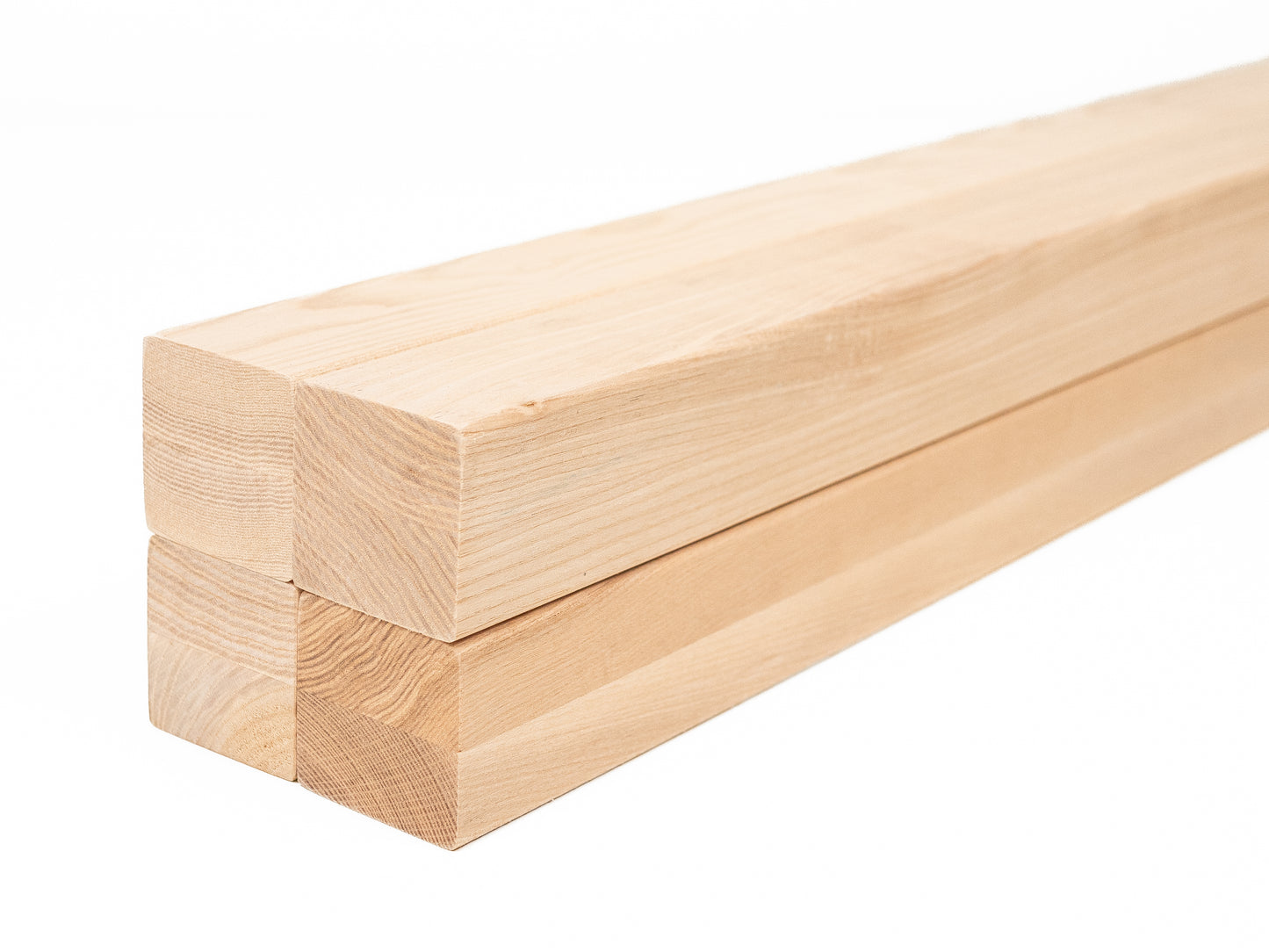Glulam ash beam A/B 50x50 mm Hard wax oil Natural white, square timber, solid wood