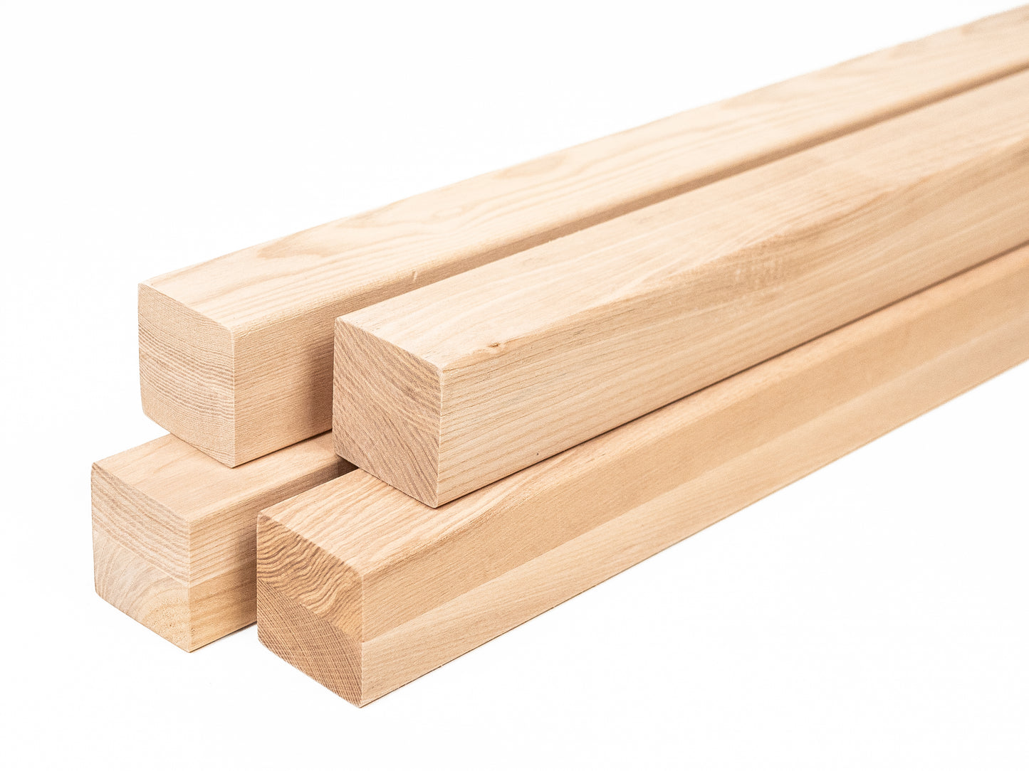 Glulam ash beam A/B 50x50 mm Hard wax oil Natural white, square timber, solid wood