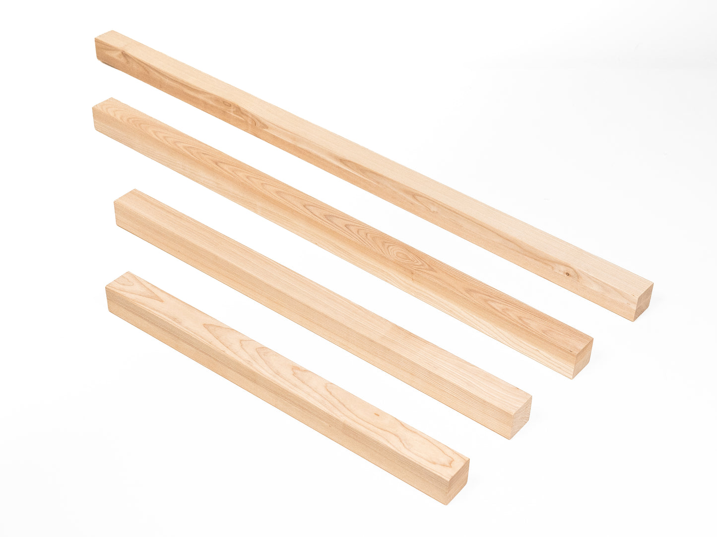 Glulam ash beam A/B 50x50 mm Hard wax oil Natural white, square timber, solid wood