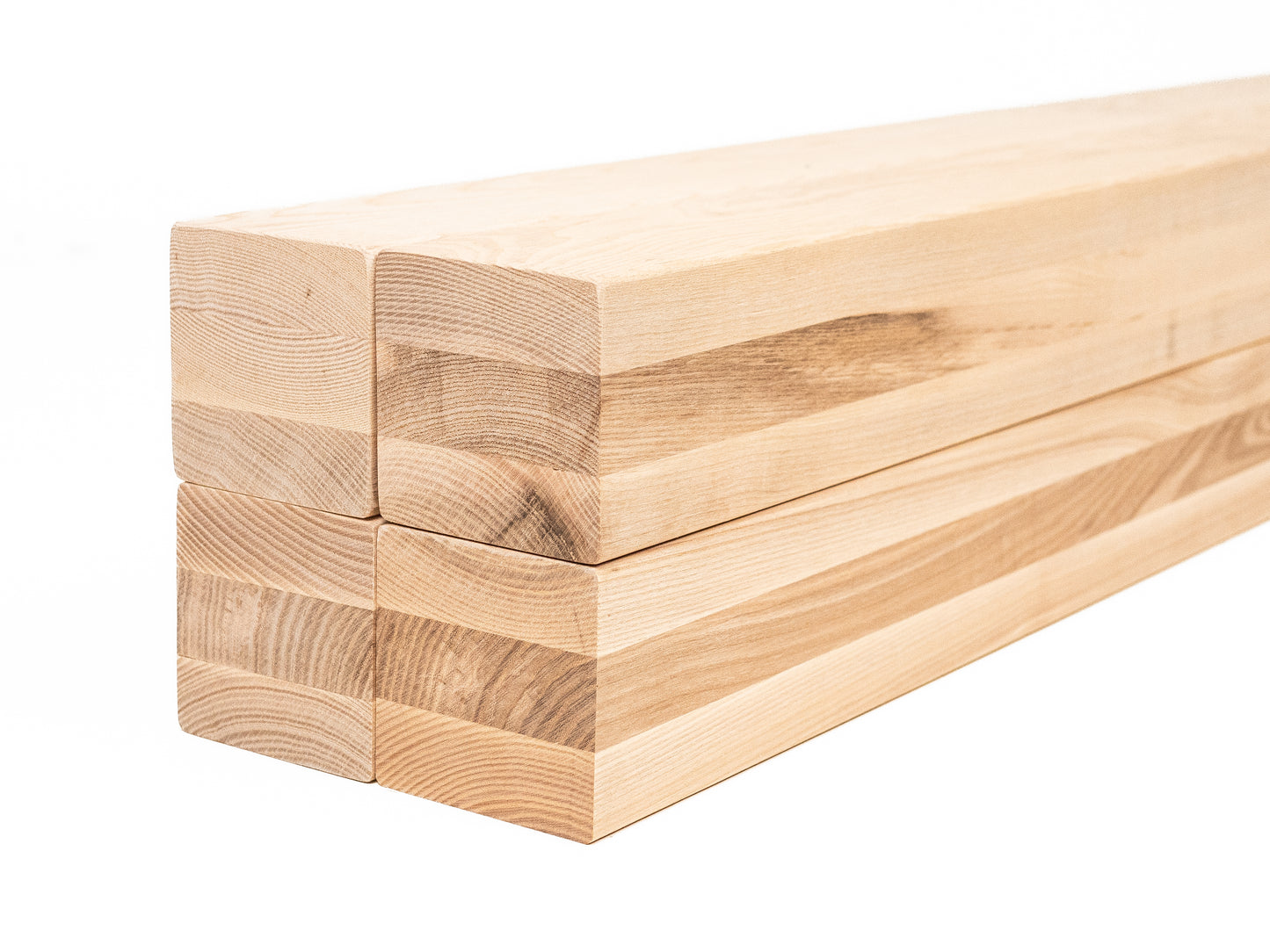 Glulam ash beam A/B 70x70 mm Hard wax oil Natural white, square timber, solid wood