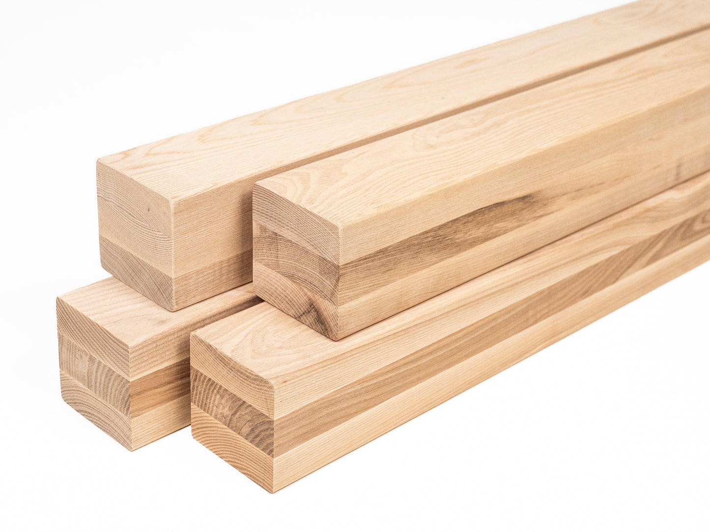 Glulam ash beam A/B 70x70 mm Hard wax oil Natural white, square timber, solid wood