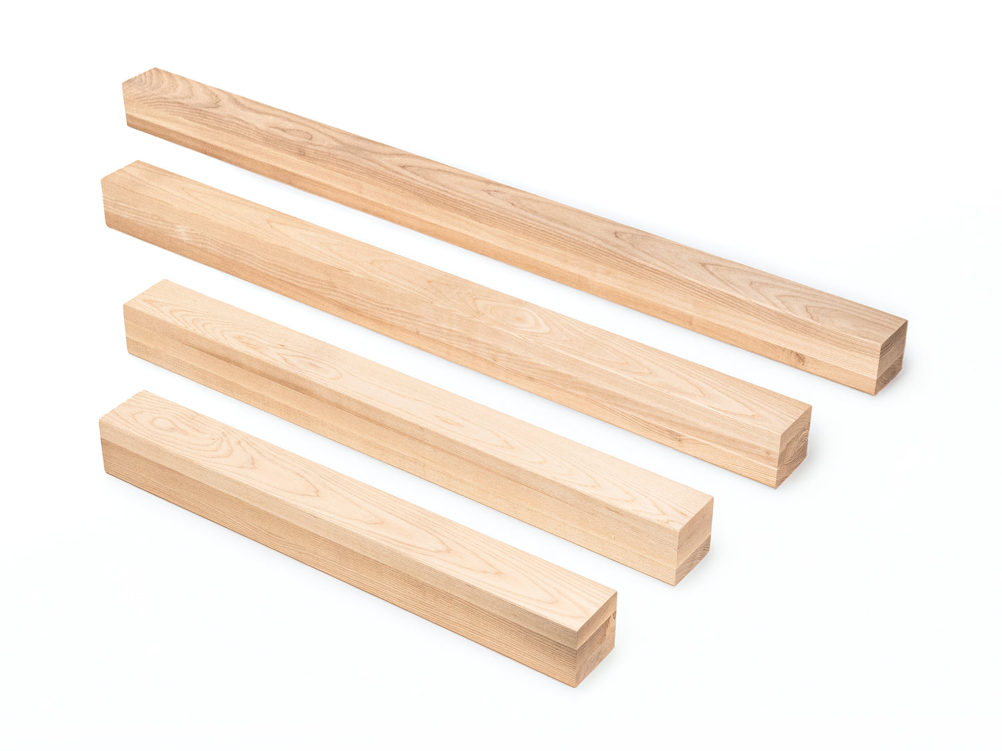 Glulam ash beam A/B 70x70 mm Hard wax oil Natural white, square timber, solid wood
