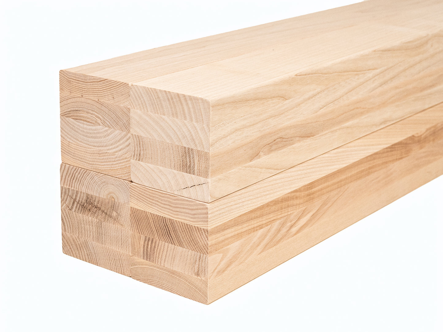 Glulam ash beam A/B 100x100 mm Hard wax oil Natural white, square timber, solid wood
