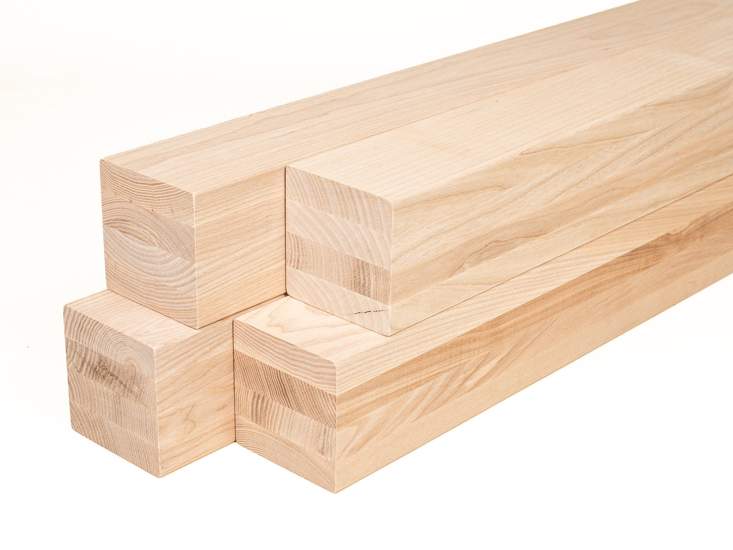 Glulam ash beam A/B 100x100 mm Hard wax oil Natural white, square timber, solid wood