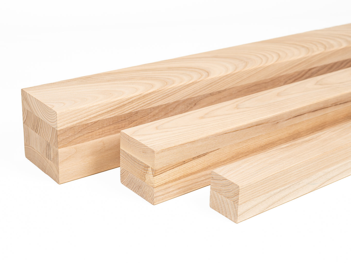 Glulam ash beam A/B 70x70 mm Hard wax oil Natural white, square timber, solid wood