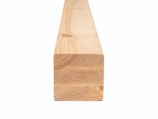 Glulam ash beam Rustic 70x70 mm Hard wax oil Natural white, square timber, solid wood