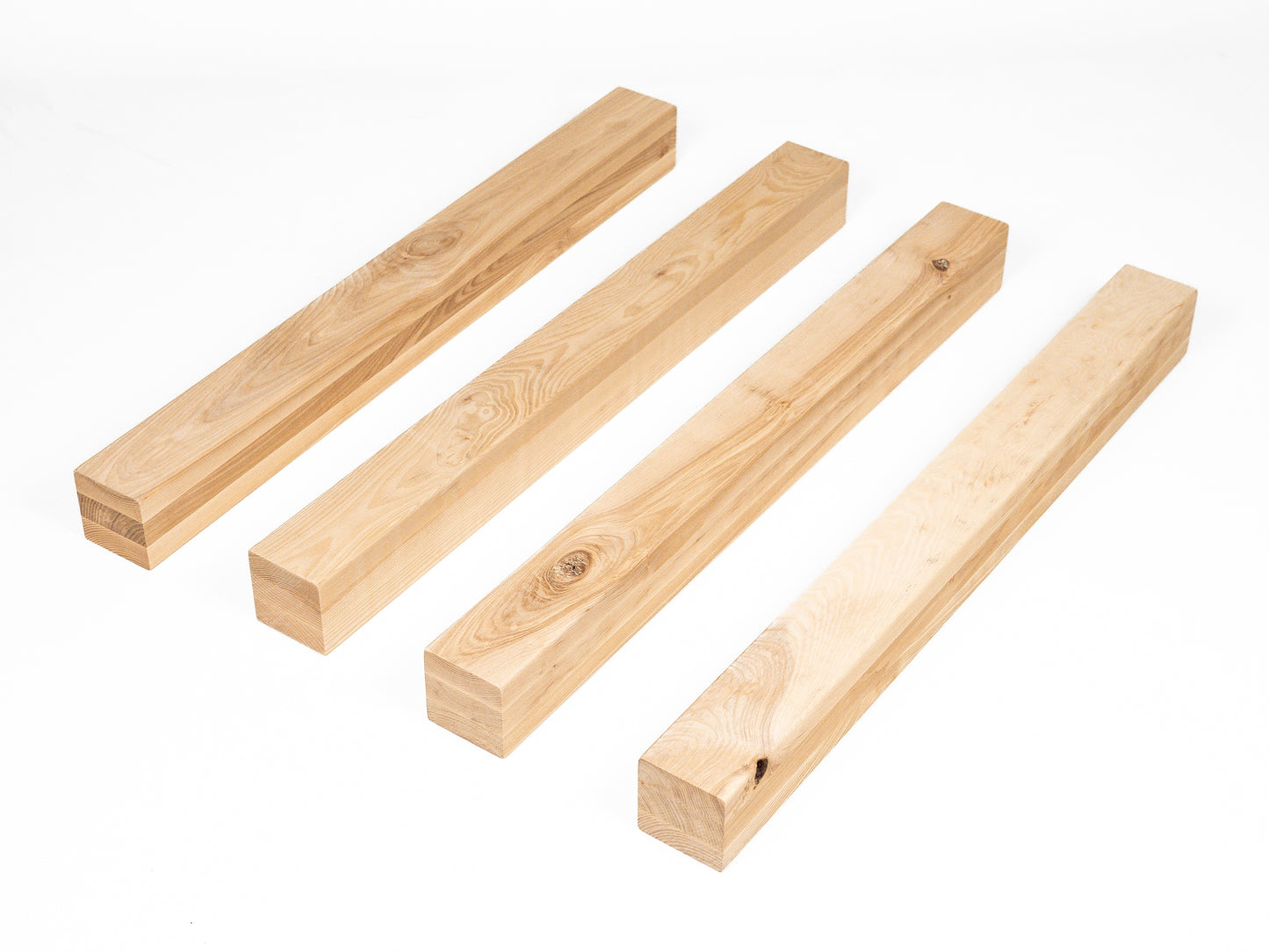 Glulam ash beam Rustic 70x70 mm Hard wax oil Natural white, square timber, solid wood